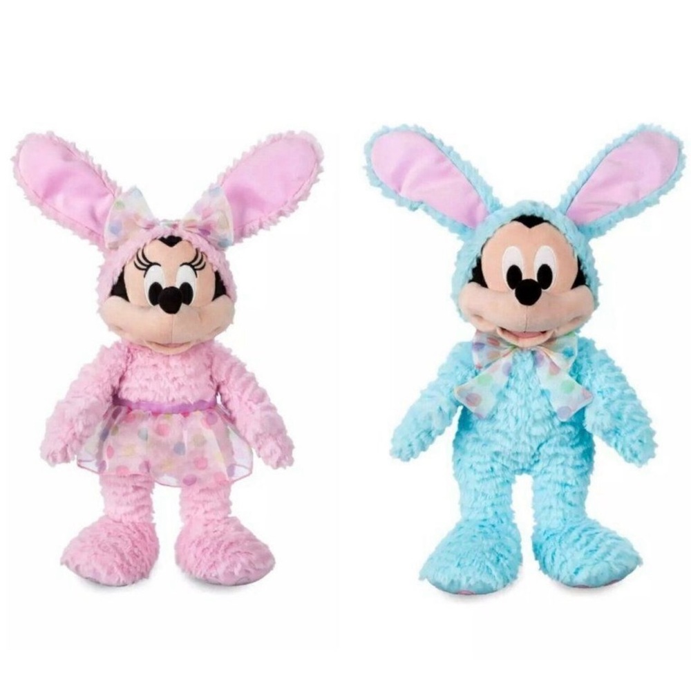 SOLD 🛍️ NEW Disney Store Mickey and Minnie Mouse Easter Bunny Collectible Plush